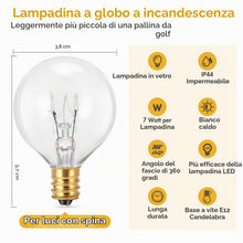 Carica l'immagine nel visualizzatore di Gallery, 25PCS Lampadine Da Esterno Giardino G40 7 Watt Base E12 Impermeabile ip44