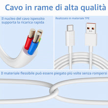 Carica l'immagine nel visualizzatore di Gallery, Cavo Turbo Charge per Xiaomi 120W, Cavo USB-C 6A Quick &amp; Hyper Charge Android Auto, Cavo USB-C 67W Mi Turbo 90W, 67W, 45