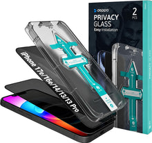 Carica l'immagine nel visualizzatore di Gallery, Deppa Vetro Temperato Privacy per iPhone 17e/16e/14/13/13 Pro | 2 Pezzi | Ultra Resistente, Antigraffio, Copertura Total