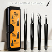 Carica l'immagine nel visualizzatore di Gallery, G.CATACC 4 Pezzi Pinzette di Precisione, Kit di Pinzette Curve e Appuntite
