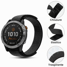 Carica l'immagine nel visualizzatore di Gallery, Cinturino compatibile con Garmin Fenix 7X/6X/5X/3/D2 Bravo/Descent MK1, cinturino per orologi Garmin, cinturino di ricam