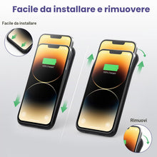 Carica l'immagine nel visualizzatore di Gallery, Custodia a batteria per iPhone 14/13 Pro/13, [7500 mAh] ricaricabile, con pellicola protettiva, caricabatterie portatile