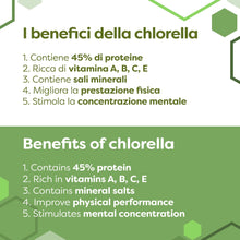 Carica l'immagine nel visualizzatore di Gallery, ERBOTECH, 400 Compresse di Chlorella BIO, Capsule di Alga Chlorella Pura in Confezione da 100g, Ricche di Ferro, Omega 3