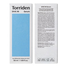 Carica l'immagine nel visualizzatore di Gallery, TORRIDEN DIVE-IN Siero Hyaluron a basso peso molecolare 50 ml - Trattamento antietà coreano a base di ialurone per tutti