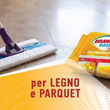Carica l'immagine nel visualizzatore di Gallery, Brawn Acciuffapolvere Legno e Parquet, Tessuto in Texture 3D ad Alto Spessore con Maggiore Potere Elettrostatico, Profumo Armonie di Miele, Confezione da 12 Panni