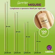 Carica l'immagine nel visualizzatore di Gallery, GoBeTree 100 Stecchini per Spiedini Legno 15 cm, Stuzzicadenti Lunghi