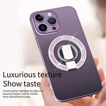 Carica l'immagine nel visualizzatore di Gallery, Ysnzaq Glitter Supporto ad Anello Magnetico Telefono per MagSafe PQ Rosa