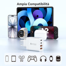 Carica l'immagine nel visualizzatore di Gallery, YISH Caricatore USB C Caricabatterie Rapido 32W Multiplo Alimentatore Presa