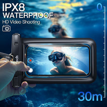 Carica l'immagine nel visualizzatore di Gallery, JETech Custodia Impermeabile IPX8, Borsa Asciutta, Nero+Nero, 2 Pezzi