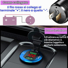 Carica l'immagine nel visualizzatore di Gallery, iMESTOU Caricabatteria da Auto in Alluminio a Ricarica Rapida 3.0 Dual USB per Caricabatterie per Telefono Presa di Corr