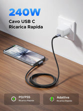 Carica l'immagine nel visualizzatore di Gallery, UGREEN Cavo USB C 240W PD3.1 90 Gradi 20V/5A Ricarica Rapida (2M)