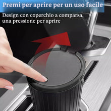 Carica l'immagine nel visualizzatore di Gallery, TZEKING Pattumiera per auto con coperchio, mini pattumiera portatile con 5 rotoli impermeabile anti-odore lavabile, per 