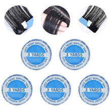 Carica l'immagine nel visualizzatore di Gallery, Tape Extensions Glue - 5 Rotoli di Strisce adesive per Extension realizzate in Materiale TPU, Nastro Adesivo di Lunga Du