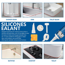 Carica l'immagine nel visualizzatore di Gallery, Silicone Bagno Bianco Bagno Silicone Bianco Bagno Silicone Silicone Bagno Cucina Silicone Bottoni Impermeabili per Sigil