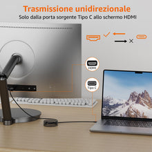 Carica l'immagine nel visualizzatore di Gallery, Amazon Basics - Adattatore Cavo Unidirezionale da USB-C (Sorgente) a HDMI (Display), (Compatibile Thunderbolt 3) 4K a 30