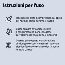 Carica l'immagine nel visualizzatore di Gallery, Healthcare by Amazon Calze a compressione graduata adatte per Viaggi, Aereo, Sport, Taglia S-M, 1 Paio