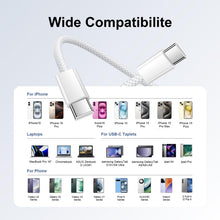 Carica l'immagine nel visualizzatore di Gallery, Cavo iPhone 18 17 16 15 Ricarica Rapida 1M 2Pezzi, 60W Nylon Cavo USB C USB C Apple Cavo USB Type-C Ricarica Rapida per 