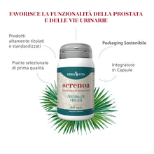 Carica l'immagine nel visualizzatore di Gallery, ERBA VITA Integratore Alimentare di Serenoa, 60 Capsule, Funzionalità della Prostata e delle vie urinarie
