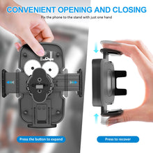 Carica l'immagine nel visualizzatore di Gallery, Porta Cellulare Auto, Presa Aria Supporto Telefono Auto, 360° Regolabile Porta Telefono Automobile, Gancio Super Stabile
