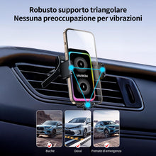 Carica l'immagine nel visualizzatore di Gallery, MANKIW Caricatore Wireless Auto, 15W Ricarica Wireless Auto con Bloccaggio Automatico, Rotazione 360° &amp; Luci RGB, Compat