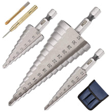 Carica l'immagine nel visualizzatore di Gallery, Flintronic Punte Coniche, HSS Titanium, 4-12 / 4-20 / 4-32mm(Argento)-5pz