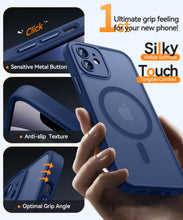 Carica l'immagine nel visualizzatore di Gallery, CANSHN Magnetica Cover per iPhone 12(6.1 Pollici), [Protezione Completa Della Fotocamera] Custodia Traslucida Opaca Prot