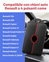 Carica l'immagine nel visualizzatore di Gallery, 2 pezzi copertura chiave auto Compatibile con Renault Clio Megane Koleos Twingo Kadjar Kangoo Talisman Captur Espace Dac