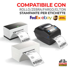Carica l'immagine nel visualizzatore di Gallery, Double Dragon Premium Etichette Termiche Autoadesive 100 x 150 mm (4" x 6") per Zebra, MUNBYN Stampanti [1 Rotolo - 500 