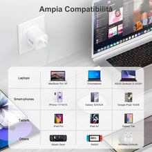 Carica l'immagine nel visualizzatore di Gallery, YISH 65W Caricatore USB C Rapido - GaN PD3.0 Caricabatterie USB C Alimentatore Presa Compatibile con iPhone 18 17 16 Gal