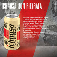 Carica l'immagine nel visualizzatore di Gallery, Birra Ichnusa Non Filtrata, Con gusto morbido ed equilibrato, Cassa 24 x 44 cl, 5% vol