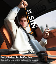 Carica l'immagine nel visualizzatore di Gallery, 3-IN-1 Retrattile Caricatore Auto【Ricarica rapida】12V/24V Adattatore USB C