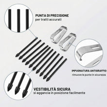 Carica l'immagine nel visualizzatore di Gallery, 10 Punte di ricambio per pennino stilo Samsung, 10 punte nere + 2 pinzette, compatibili con Galaxy Tab S9/S8/S7/S6 Lite/