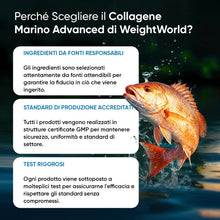Carica l'immagine nel visualizzatore di Gallery, Collagene Marino Avanzato con Acido Ialuronico, Tipo I e III, Peptidi