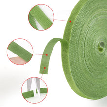Carica l'immagine nel visualizzatore di Gallery, Adiwo Fascette per piante 15m x 10mm, nastro da giardino verde riutilizzabile, autoadesivo, per arrampicata e gestione d