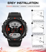 Carica l'immagine nel visualizzatore di Gallery, MoKo Cinturino Compatibile con Amazfit T-Rex 2 Smartwatch, Cinturino di Ricambio in Silicone Morbido con Cacciavite in M