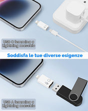 Carica l'immagine nel visualizzatore di Gallery, Adattatore Audio per DJI Mic da USB-C a Lightning/da Lightning a USB-A