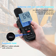 Carica l'immagine nel visualizzatore di Gallery, Mcbazel Fonometro Digitale 30-130 dB, Misuratore Decibel