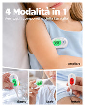 Carica l'immagine nel visualizzatore di Gallery, Termometro digitale per adulti e bambini, misurazione 7S con grande LCD