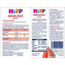 Carica l'immagine nel visualizzatore di Gallery, HiPP- HiPP Immuno Gocce, Integratore Alimentare, Difese Immunitarie Bambini, Benessere di Naso e Gola, Lattoferrina, Zin