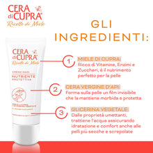 Carica l'immagine nel visualizzatore di Gallery, Cera di Cupra, Crema Mani Nutriente Protettiva, Trattamento Quotidiano per le Mani, Nutre e Idrata la Pelle Donando Morb
