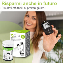 Carica l'immagine nel visualizzatore di Gallery, Strisce reattive adia (50 pezzi) – per misurare e monitorare la glicemia in modo semplice e conveniente in caso di diabe