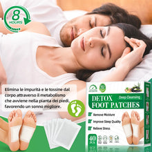 Carica l'immagine nel visualizzatore di Gallery, cerotti detox piedi, 40 confezioni con carbone di bambù, cerottis piedii detox per alleviare lo stress e favorire un son