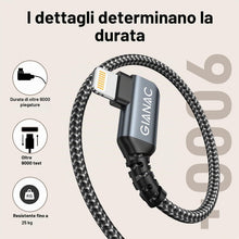 Carica l'immagine nel visualizzatore di Gallery, Cavo iPhone [0.3metri] Certificato MFi Cavo Lightning per iPhone 14 13 12
