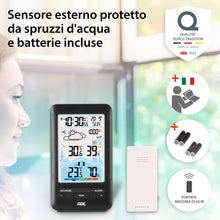 Carica l'immagine nel visualizzatore di Gallery, ADE Stazione meteo Digitale con Sensore Esterno Wireless | Qualita Aria Monitoraggio | Ventilazione Consigliata | Termom