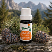 Carica l'immagine nel visualizzatore di Gallery, Bergila olio essenziale PINO CEMBRO BIO, 10 ml - 100% naturale di materia prima biologica - qualità controllata e certif
