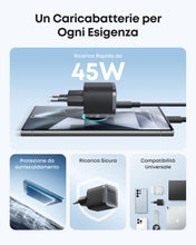 Carica l'immagine nel visualizzatore di Gallery, Anker Nano 45W caricatore USB C compatto e pieghevole