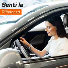 Carica l'immagine nel visualizzatore di Gallery, Upgrade4cars Coprivolante Auto Bianco Nero Finta Pelle Universale 37-38 cm