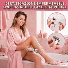 Carica l'immagine nel visualizzatore di Gallery, Rasoio Elettrico Donna Impermeabile IPX7 USB C 60 Minuti di Utilizzo