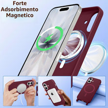 Carica l'immagine nel visualizzatore di Gallery, Coiwxmoi Magnetica Cover per iPhone 17 con Cordino Regolabile, [Compatibile con MagSafe] Custodia con Collana Tracolla L