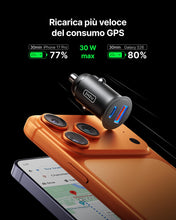 Carica l'immagine nel visualizzatore di Gallery, INIU Caricatore Auto USB C, 60W Combinati [Type C 30W + USB A 30W], Nero